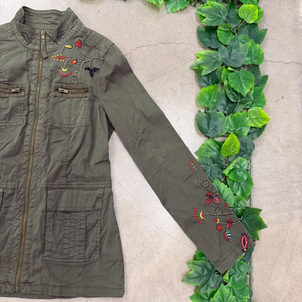 Sonoma Goods for Life Embroidered Floral Utility Jacket - Picture 6 of 8